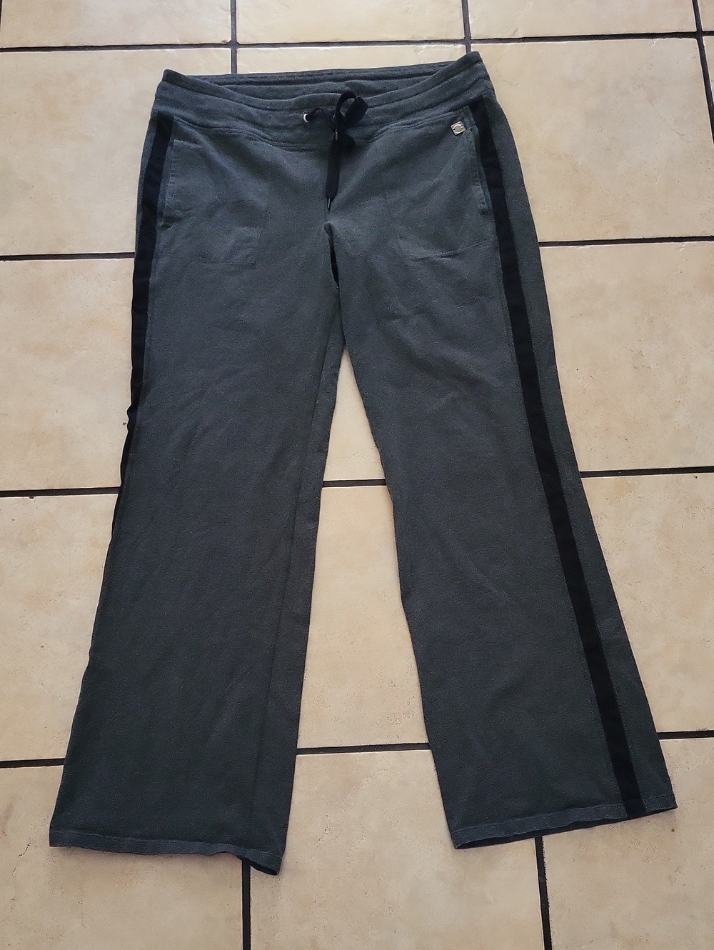 Calvin Klein Performance Green Boot Cut Lounge Pants with Black Side Stripe